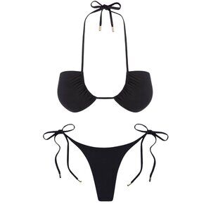 Monday Swimwear Black Bikini Set
